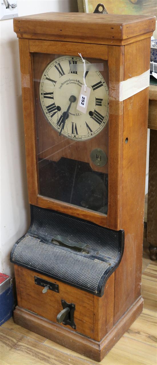 A Recorder Supply and Maintenance Co. time recording clock